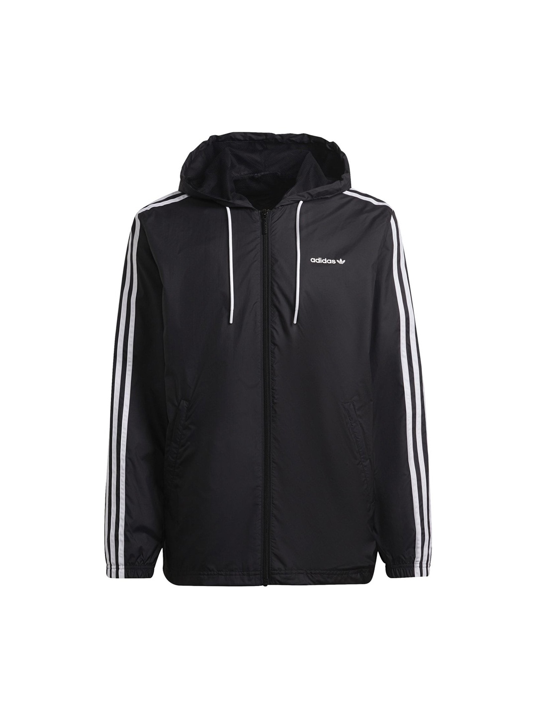 

ADIDAS Originals Men Striped Polyester Longline Sporty Jacket, Black