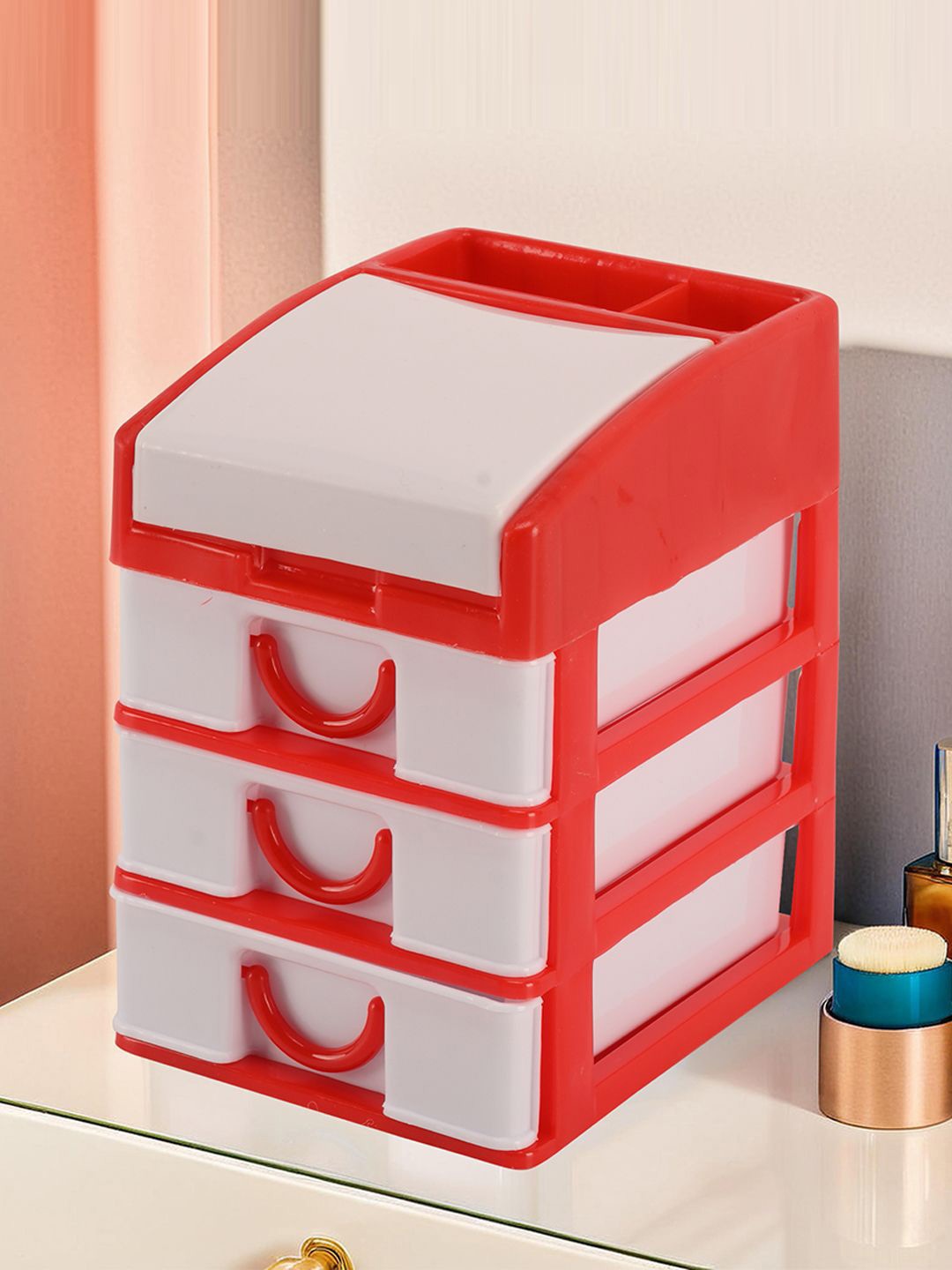 

Kuber Industries Red 4-Layer Drawer Organisers