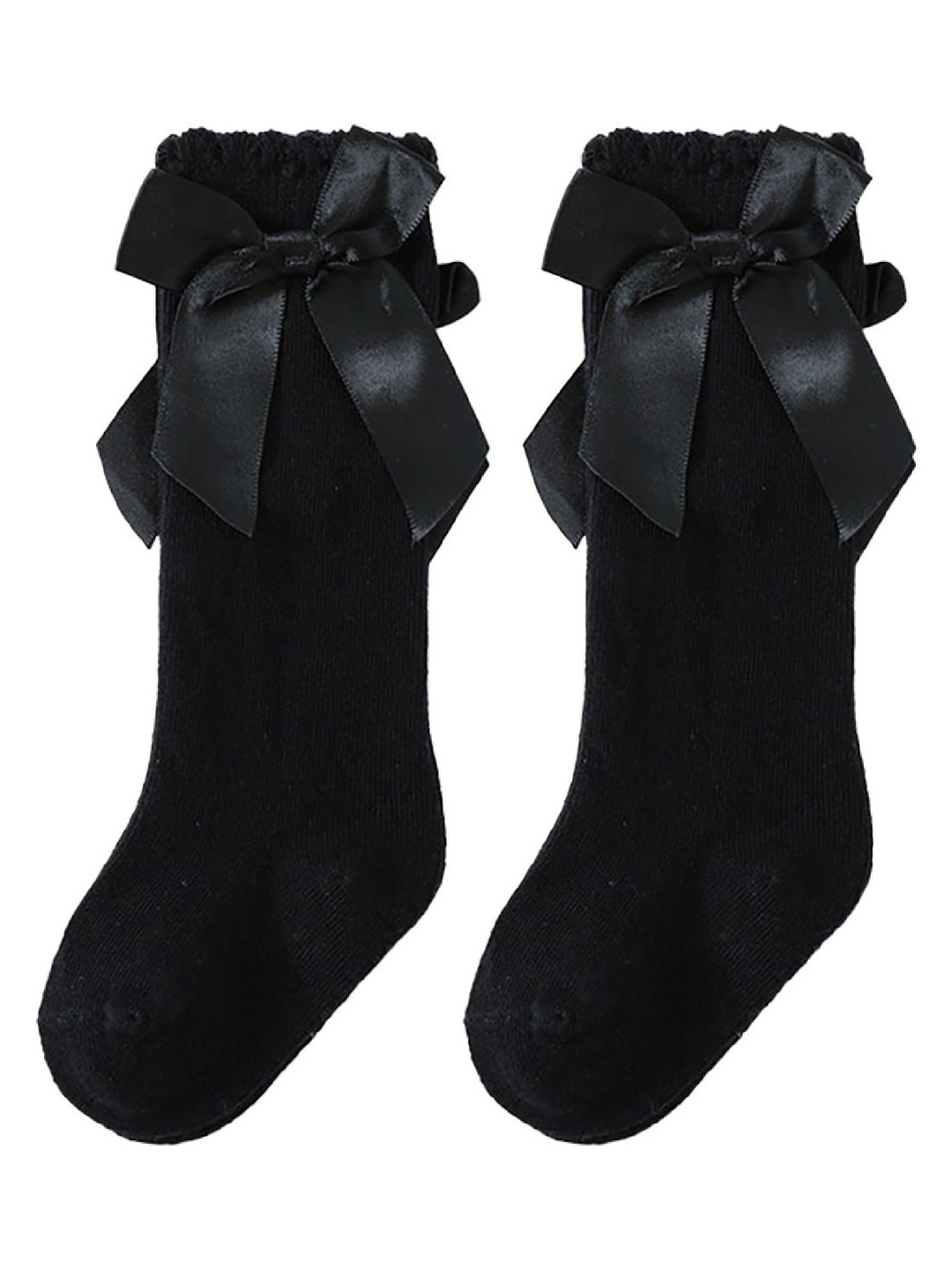 

SYGA Infants Cotton Above Knee -Length Socks, Black