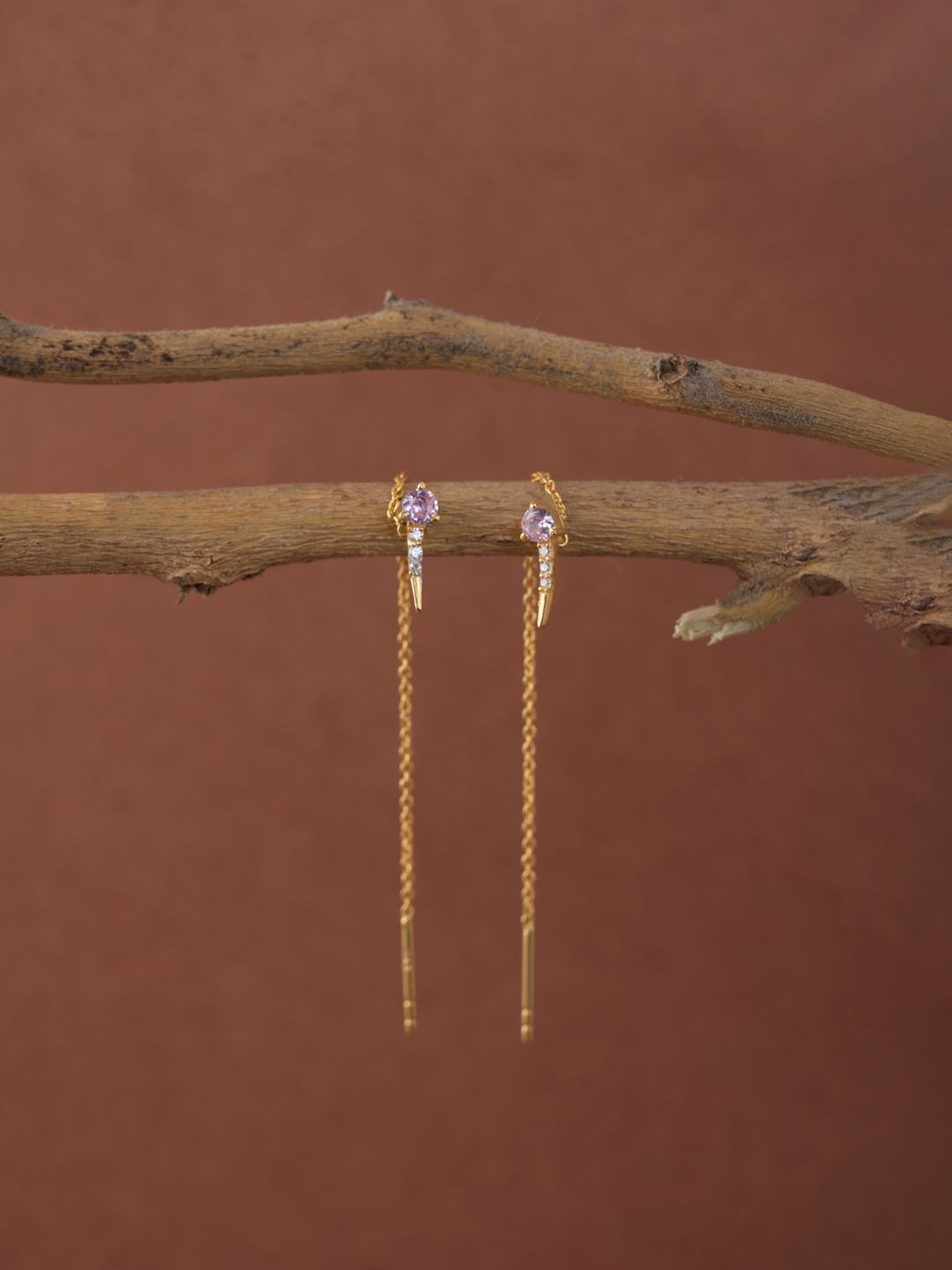 

Clara 925 Sterling Silver Gold-Plated Drop Earrings