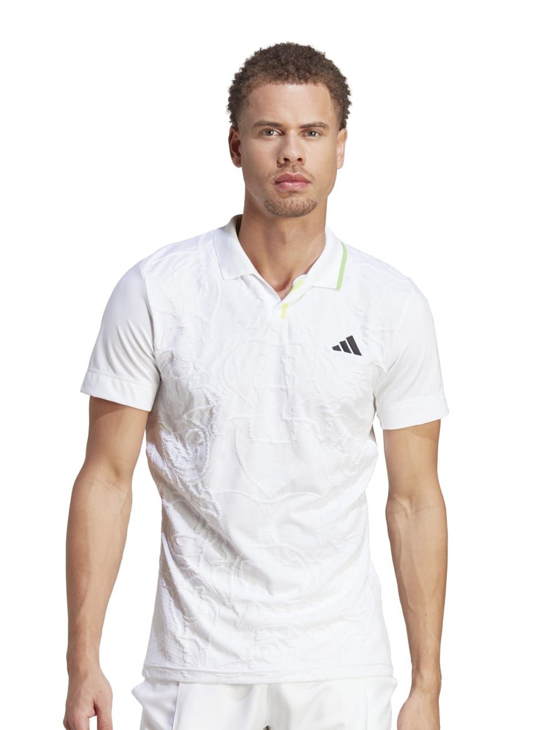 

ADIDAS Slim Fit Polo Collar T-Shirt, White