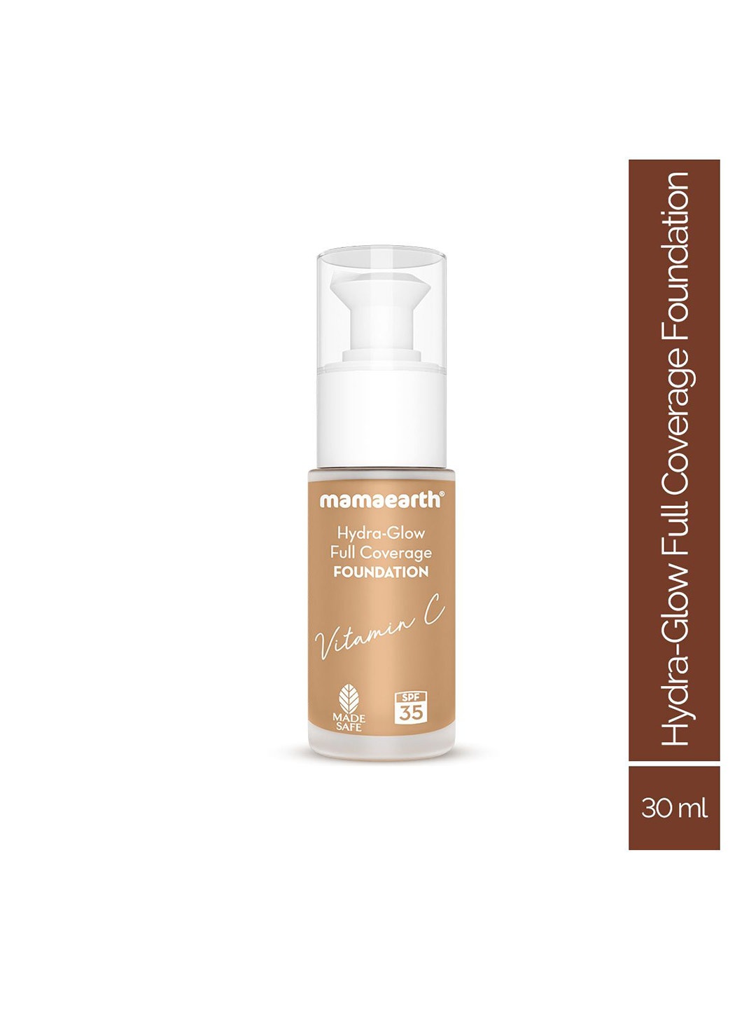 

Mamaearth Hydra-Glow Full Coverage Foundation with Vitamin C 30ml - Nude Glow 03