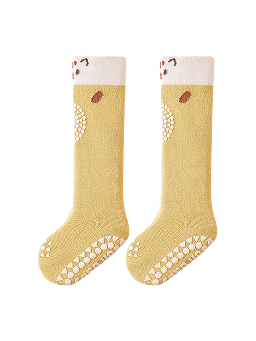 

SYGA Kids Patterned Above Knee Length Socks, Yellow