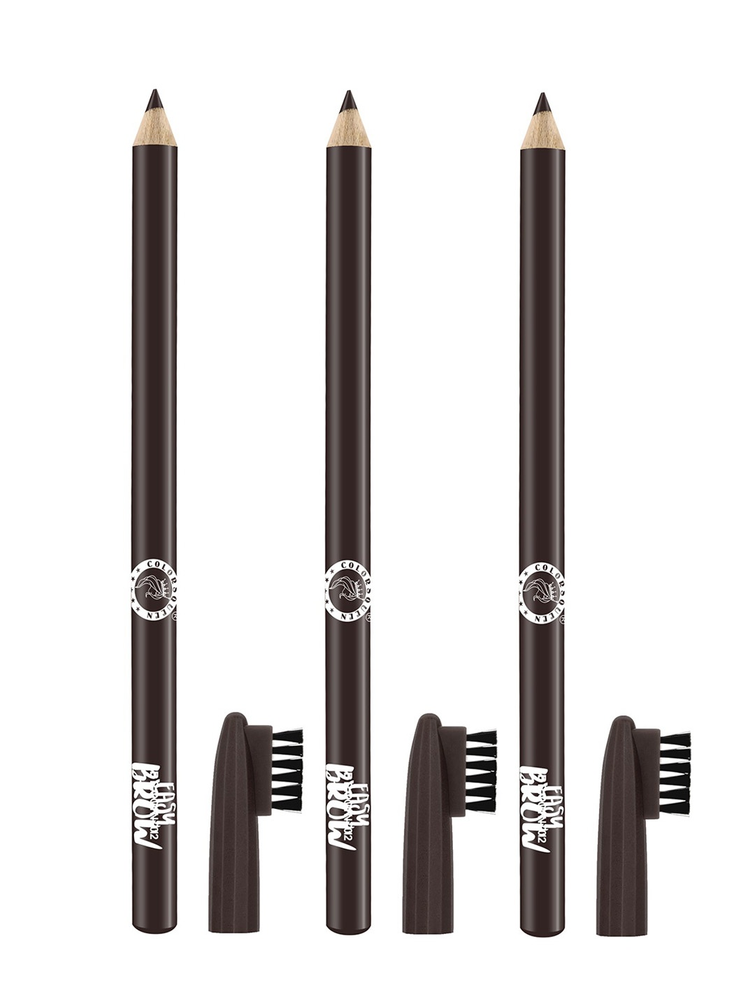 

Colors Queen Set Of 3 Easy Brow Professional Eyebrow Pencil - Dark Brown