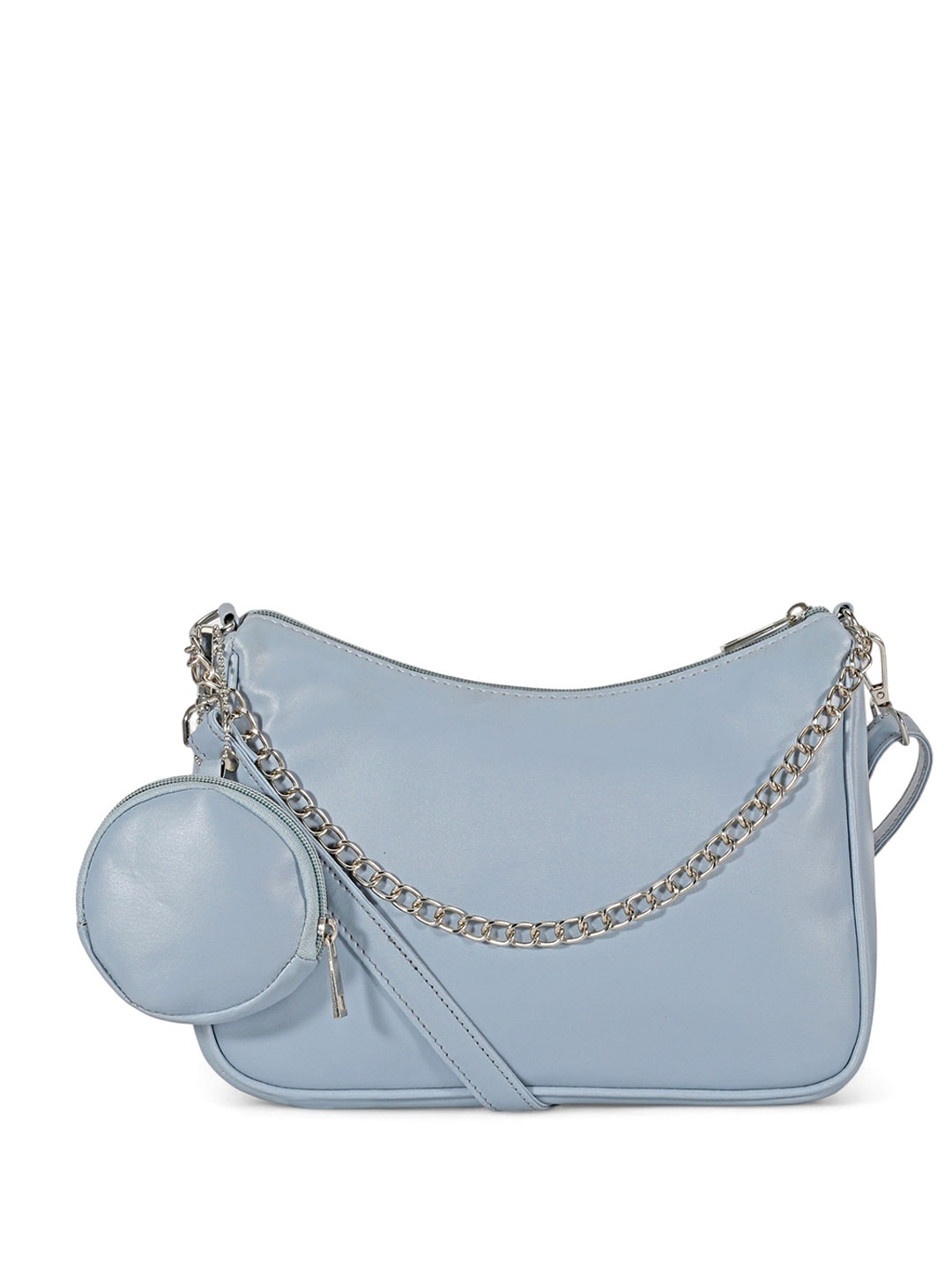 

DressBerry Women Textured Solid Half Moon Shoulder Bag, Blue