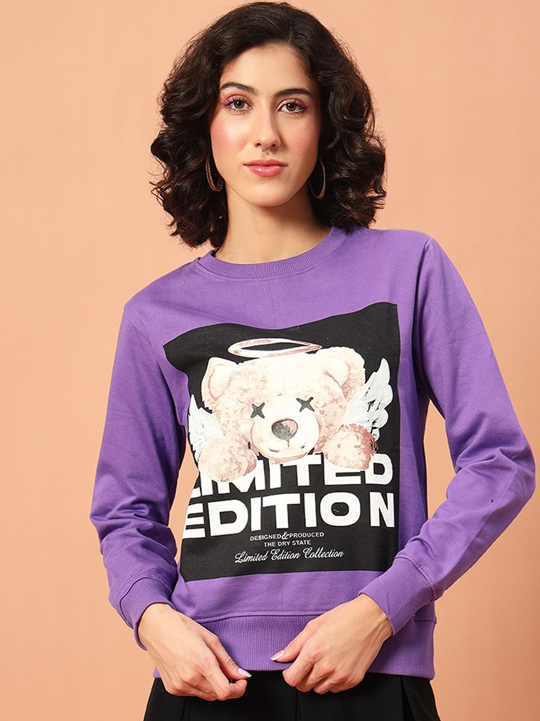 

The Dry State Women Printed Sweatshirt, Lavender