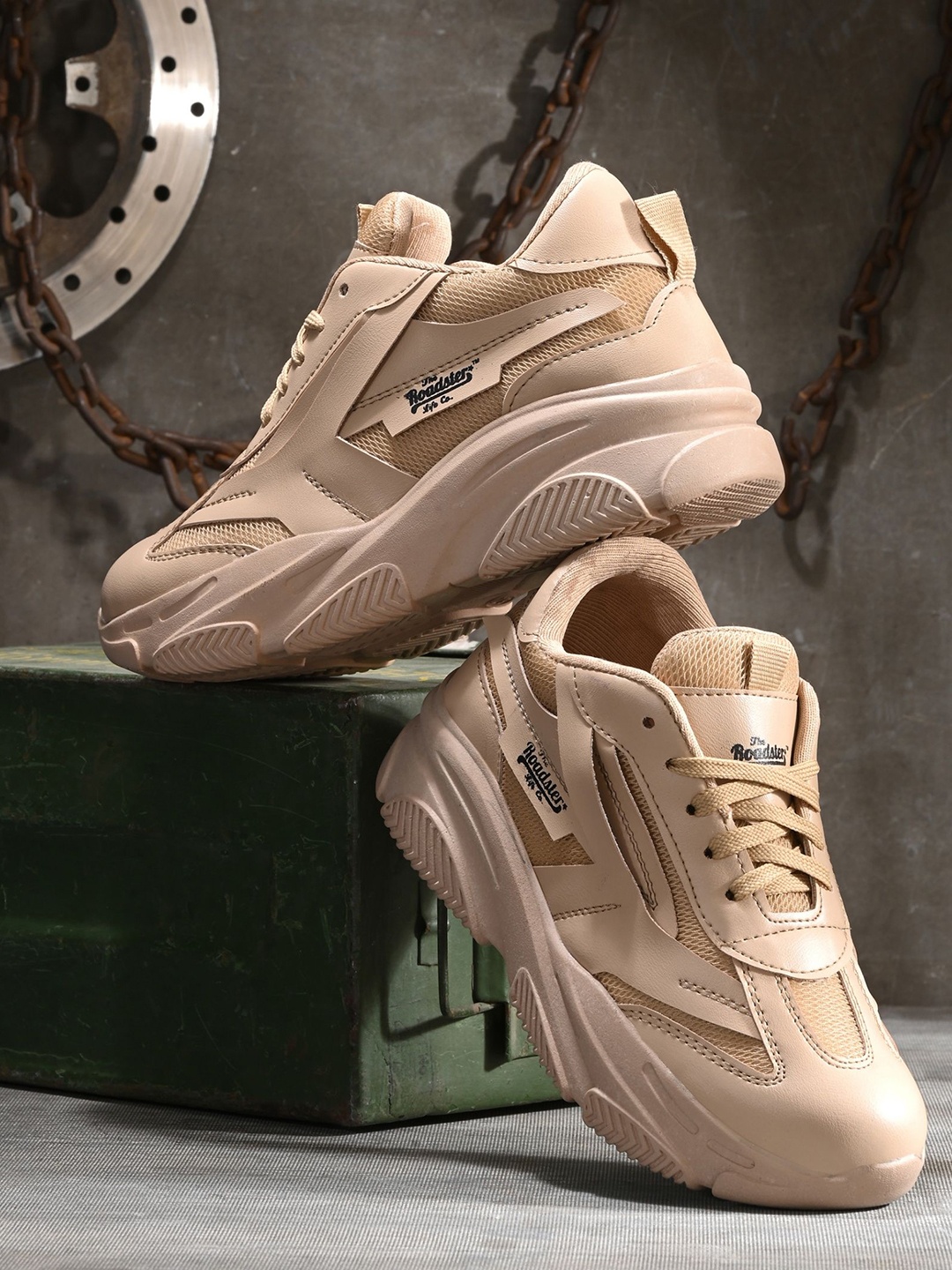 

The Roadster Lifestyle Co Women Laced Up Casual Shoes, Beige