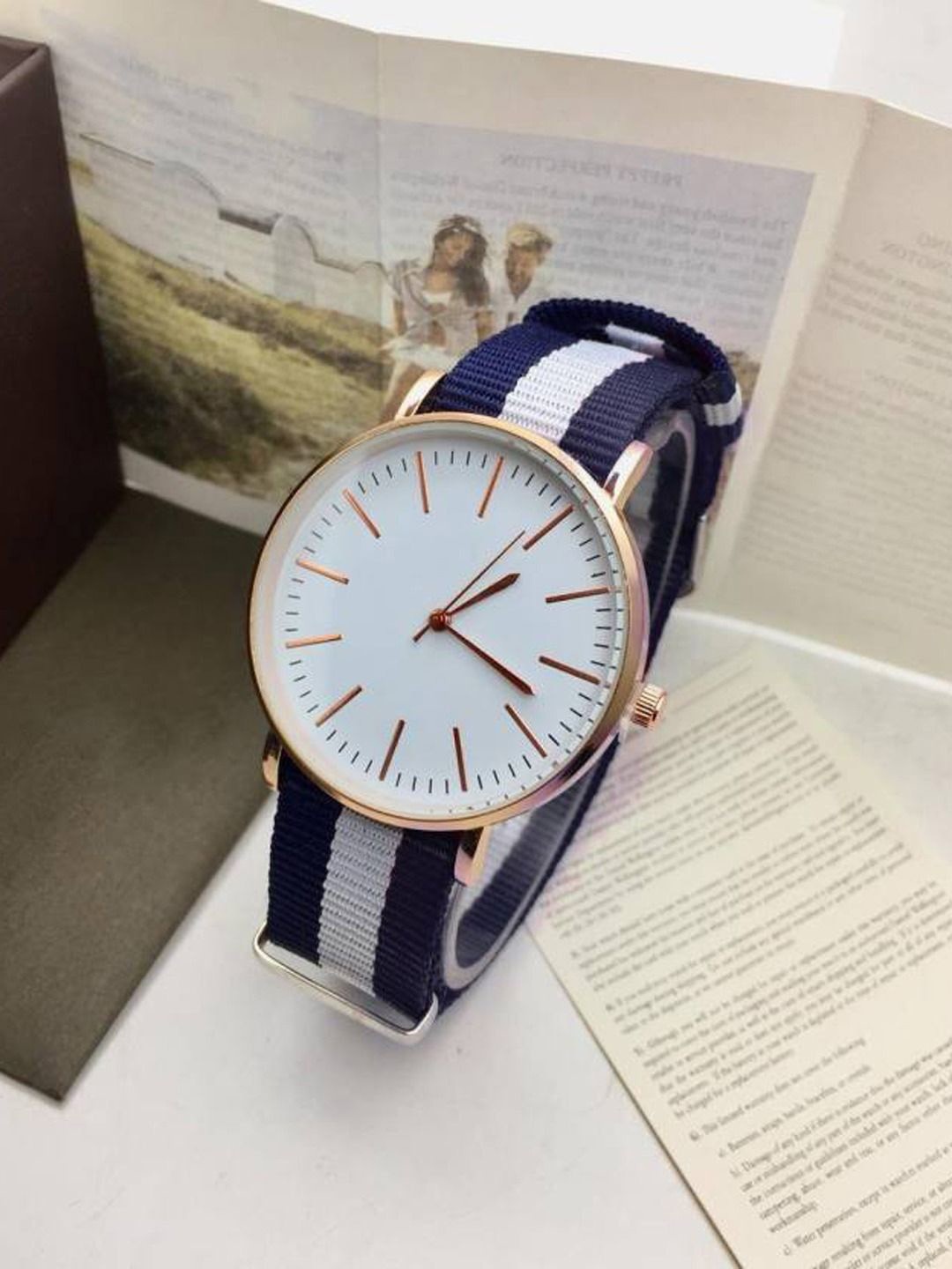 

VAGHBHATT Women Printed Dial & Straps Analogue Automatic Watch, Blue