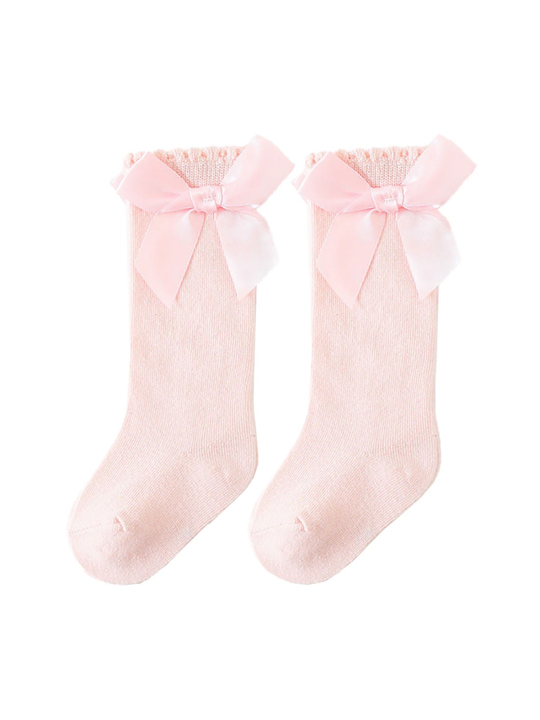 

SYGA Kids-Unisex Striped Cotton Above Knee Socks, Pink