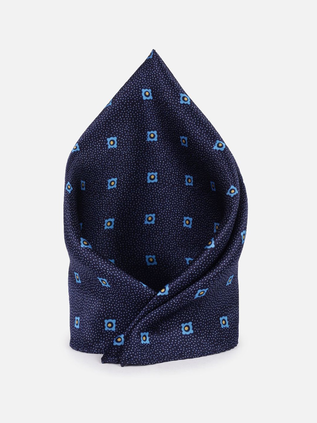 

Peter England Men Accessory Gift Set of Tie Pocket Square And Cufflink, Navy blue
