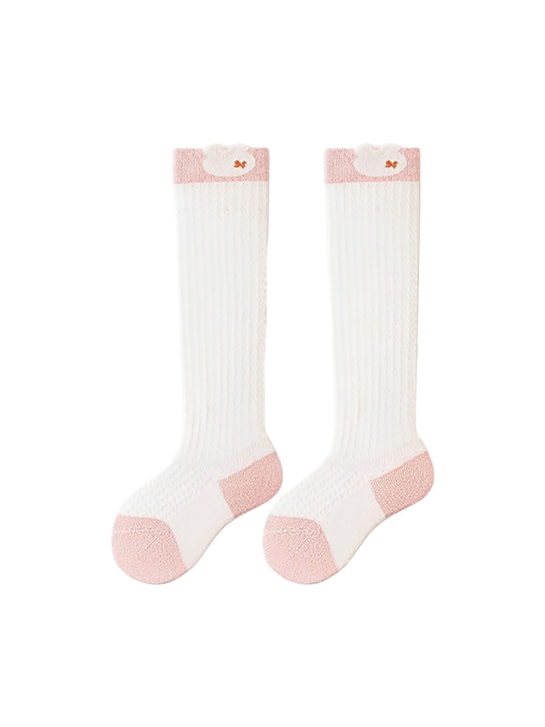 

SYGA Kids Above Knee Length Cotton Socks, Pink