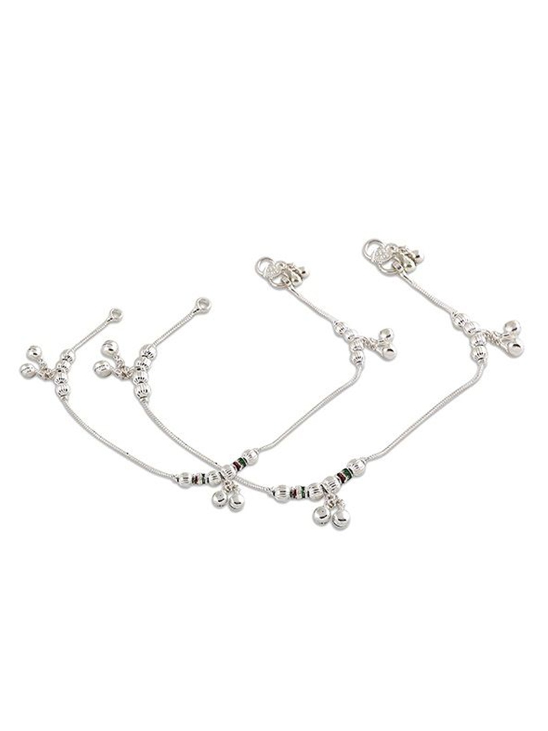 

Heer Collection Set Of 2 Silver-Plated Anklet