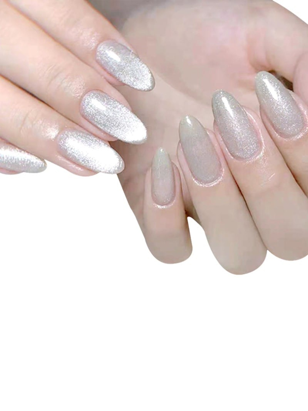 

Secret Lives 24 Pieces Cat's Eye Fake Nails, Cream