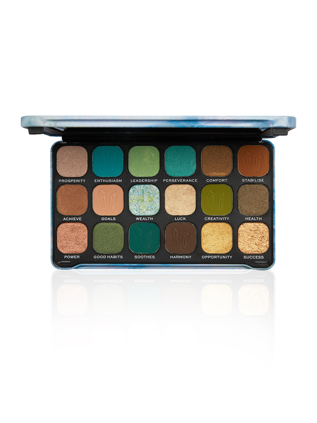 

Makeup Revolution London Crystal Aura Forever Flawless Eyeshadow Palette 19.8g- Aventurine, Multi