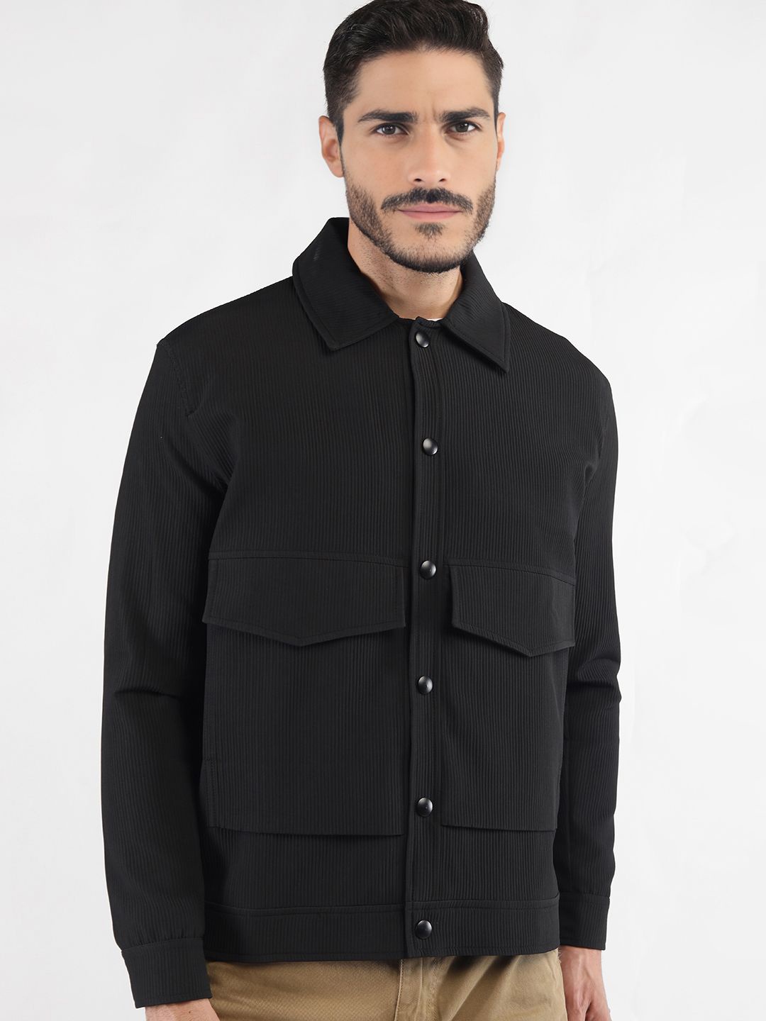 

The Roadster Lifestyle Co Long Sleeves Jacket, Black