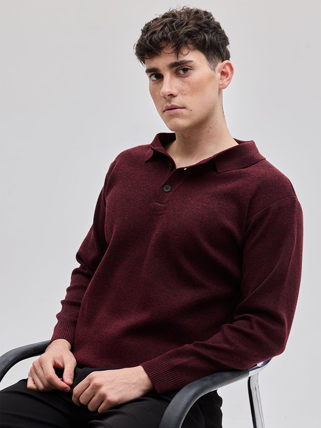 

Snitch Men Long Sleeves Pullover, Maroon