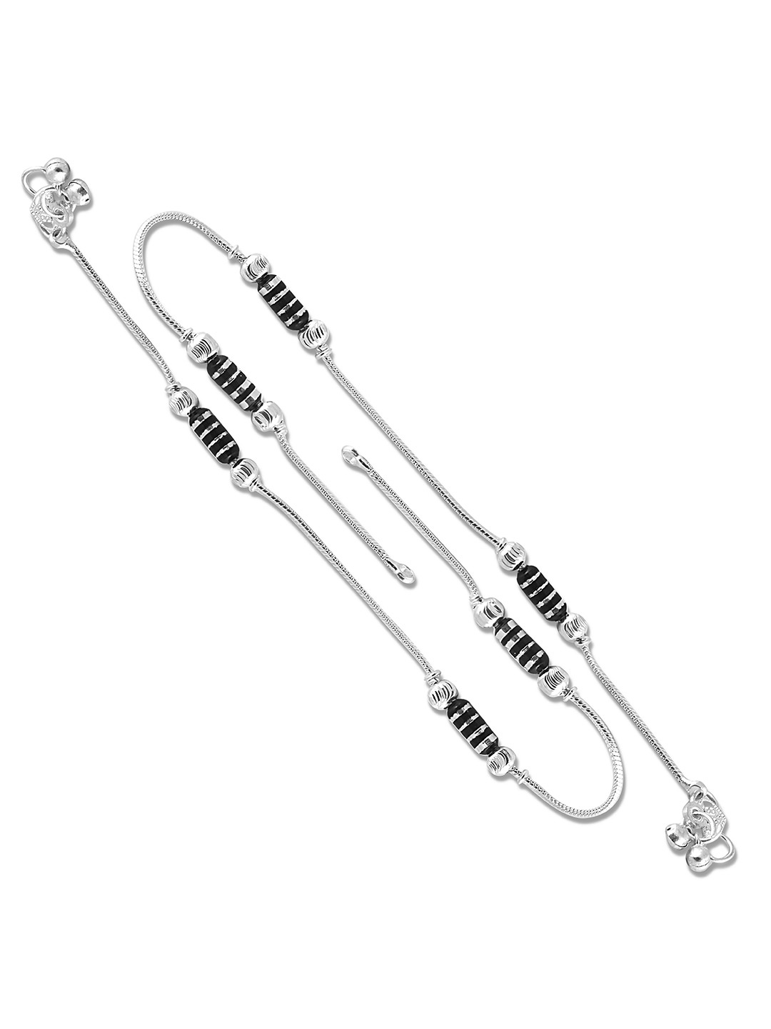 

Heer Collection Silver-Plated Anklets