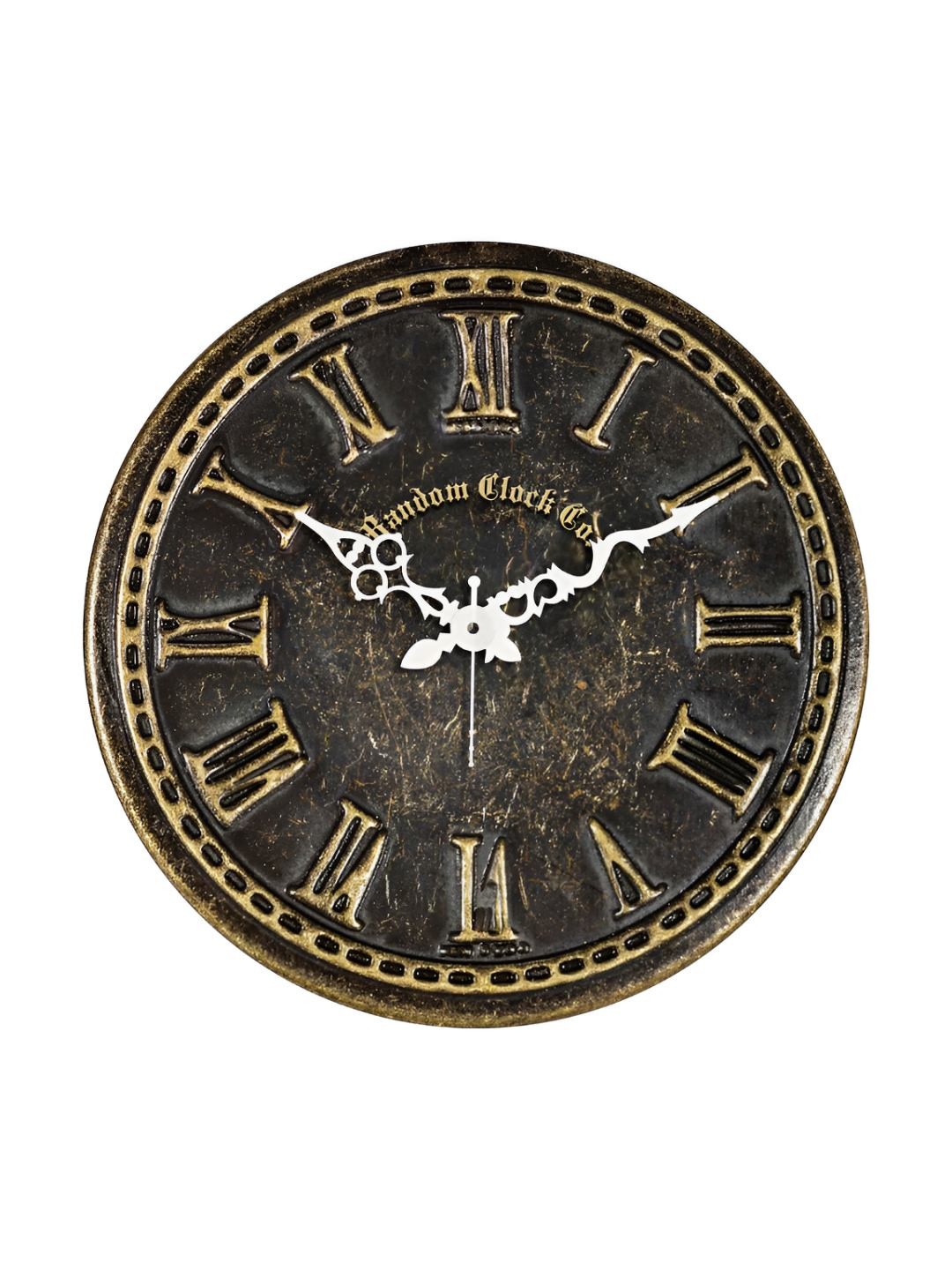 

RANDOM Printed Round Shaped Sweep Silent Movement Contemporary Wall Clock, Black