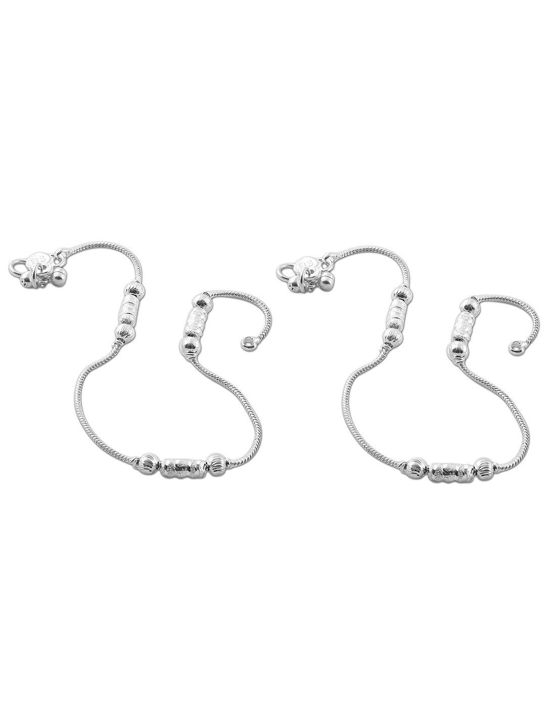 

Heer Collection Silver-Plated Anklets