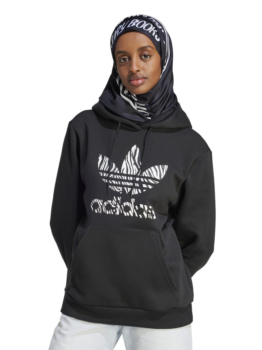 

ADIDAS Originals Women Cotton Printed Sweatshirt, Black