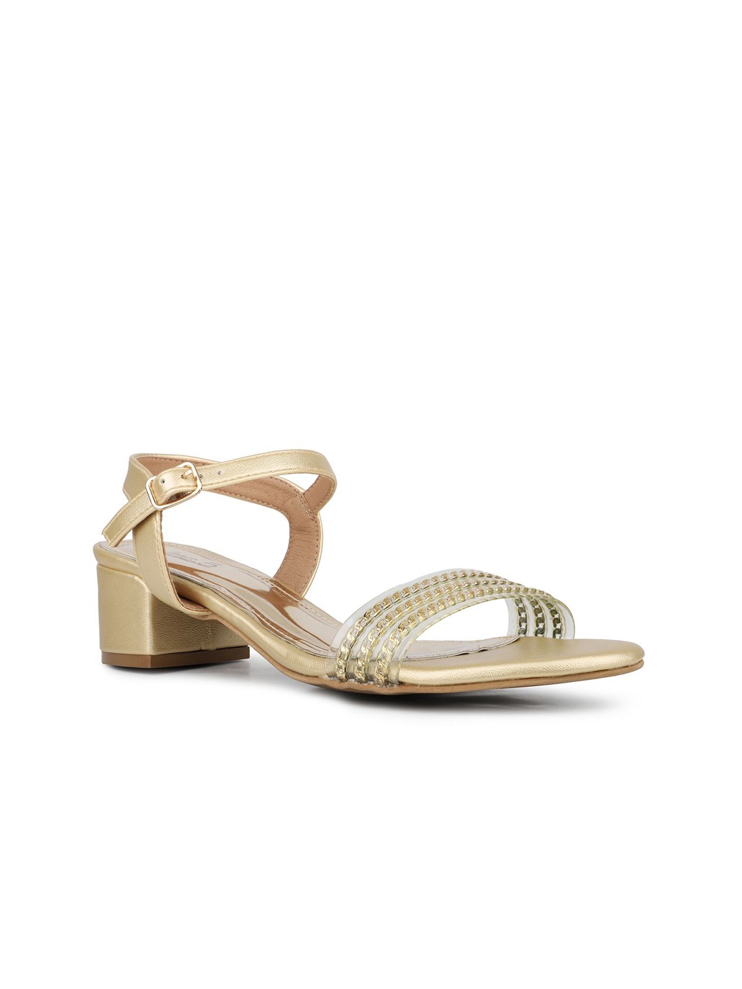 

Inc 5 Synthetic Block Heel Sandals, Gold