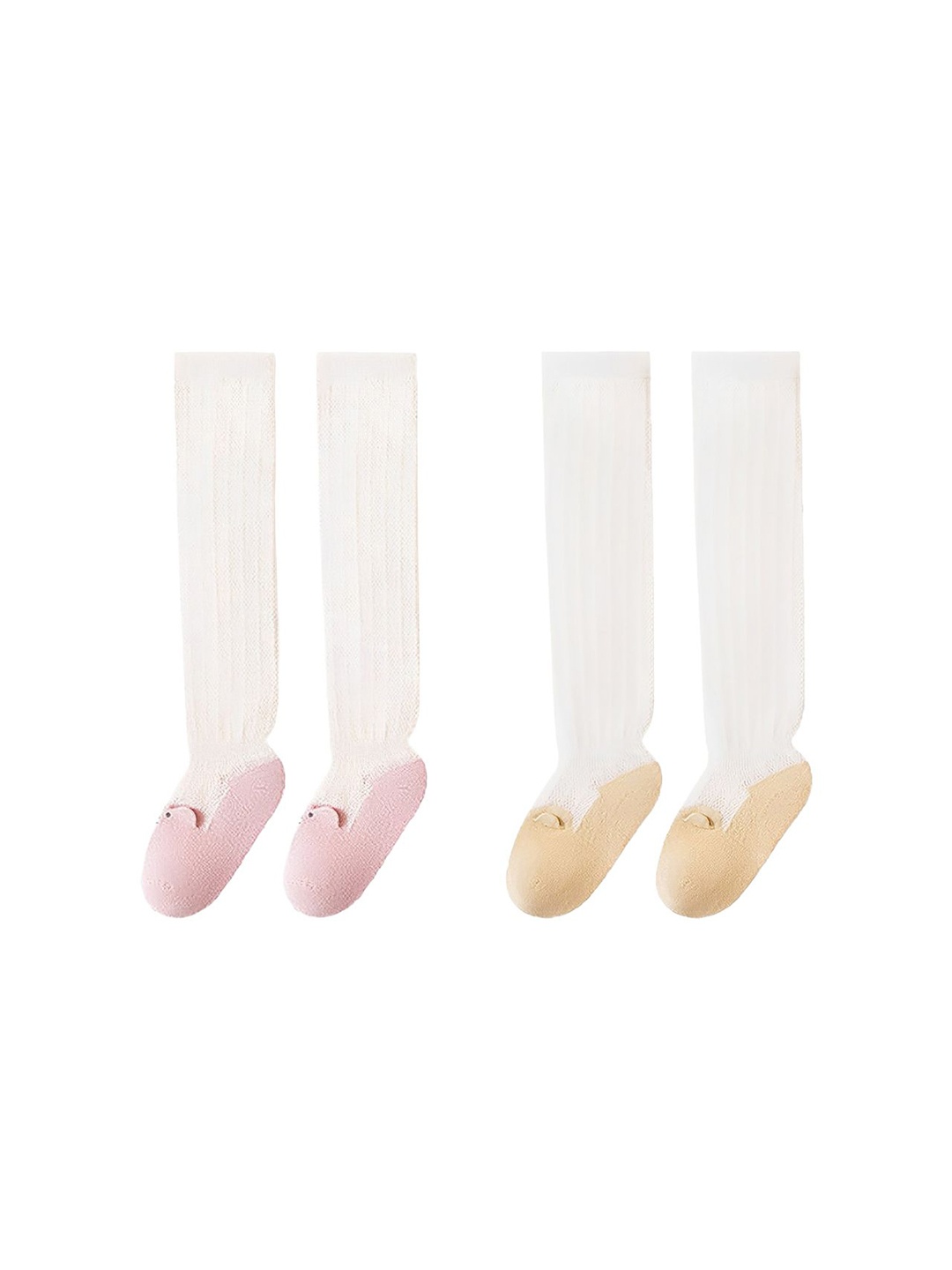 

SYGA Kids Pack Of 2 Patterned Above Knee- Length Cotton Socks, Pink
