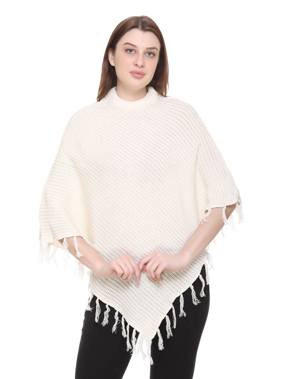 

MONTREX Boucle Longline Poncho, White