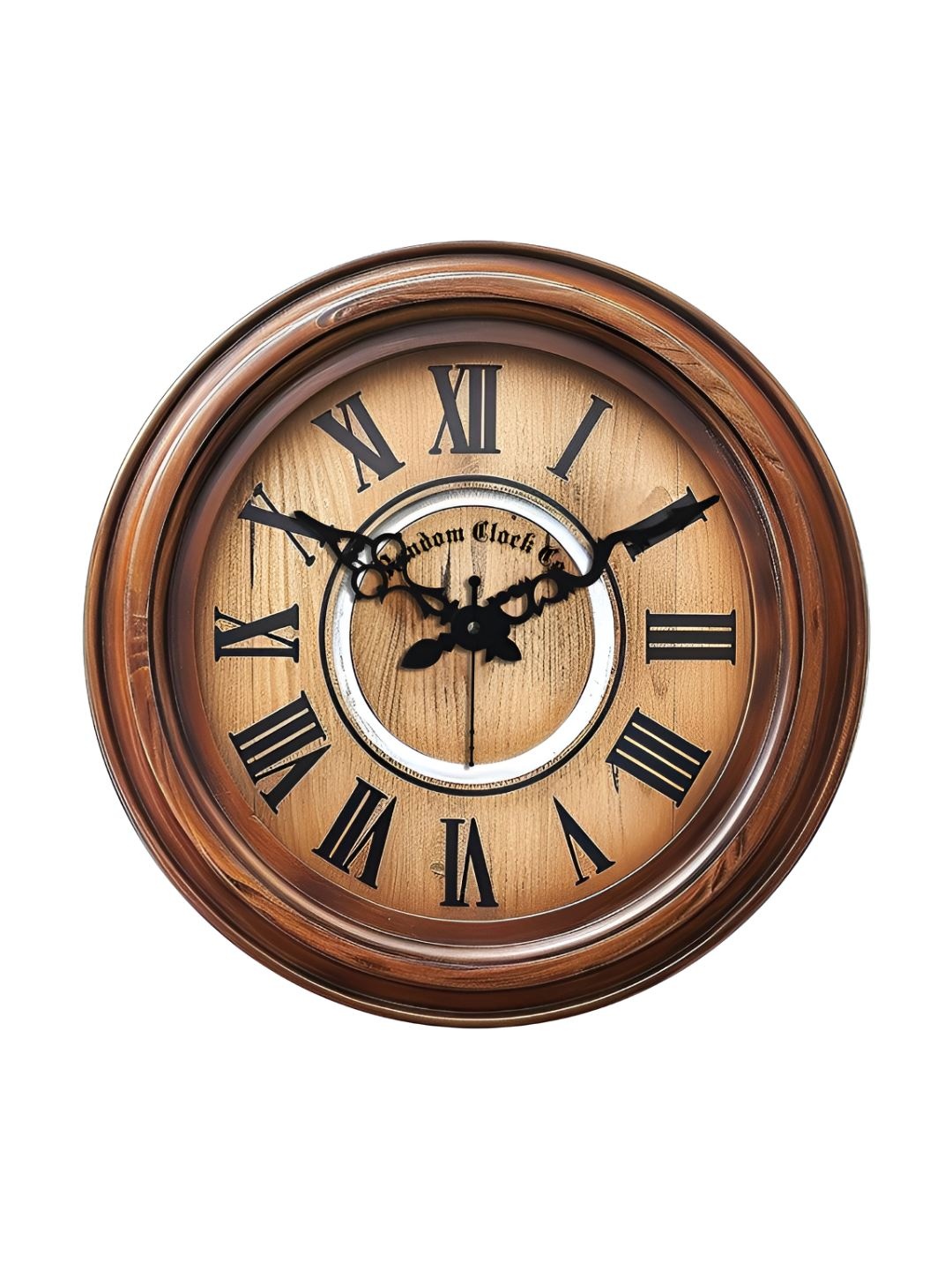 

RANDOM Printed Round Shaped Sweep Silent Movement Contemporary Wall Clock, Brown