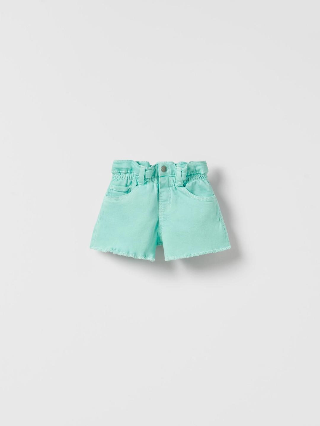 

ZARA Kids-Unisex Turquoise Blue Shorts