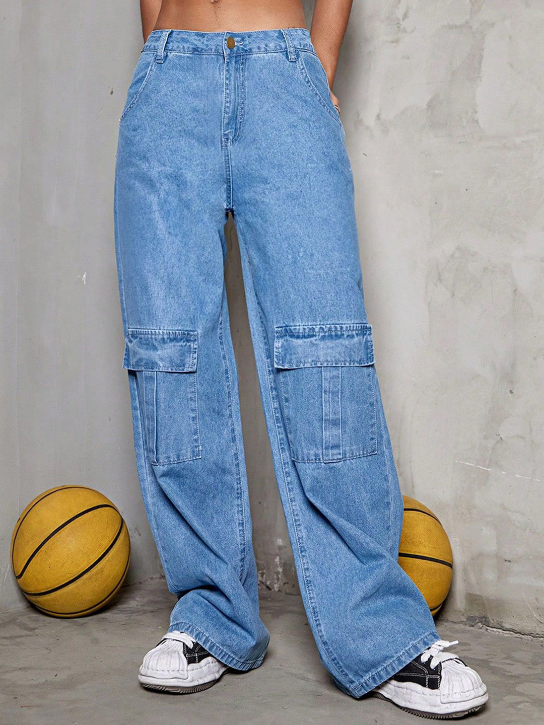 

Stylecast X Kotty Women Jean Straight Fit High-Rise Stretchable Jeans, Blue