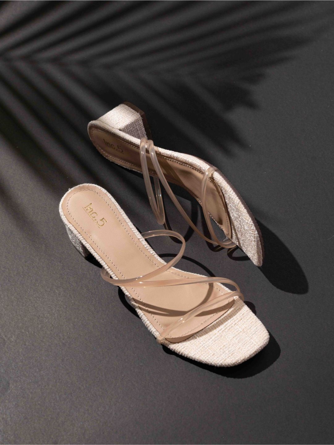 

Inc 5 Open Back Block Sandals, Cream
