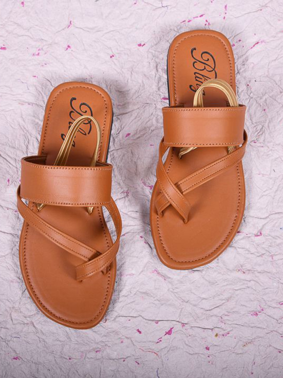 

Bling footwears Boys Ethnic Open Toe Flats, Tan