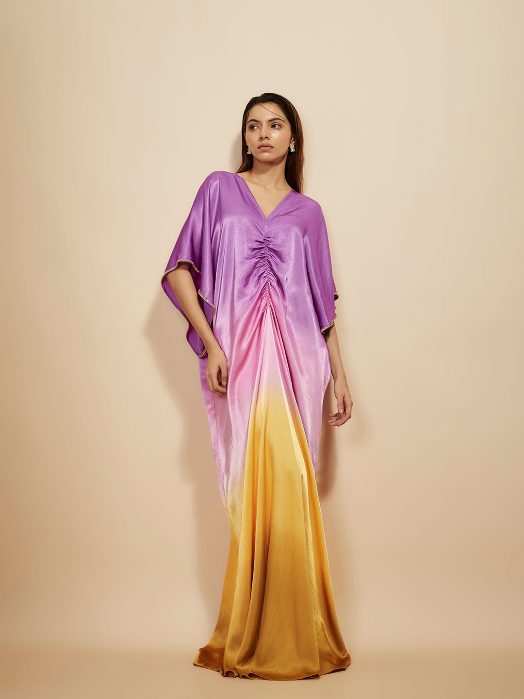 

Masumi Mewawalla Women Dyed Ombre Kaftan Dress, Lavender