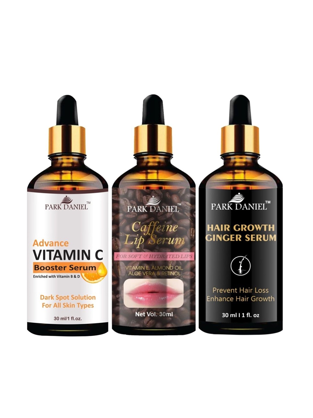 

Park Daniel 3Pcs Face & Body Serum Combo - 30 ml Each, Brown