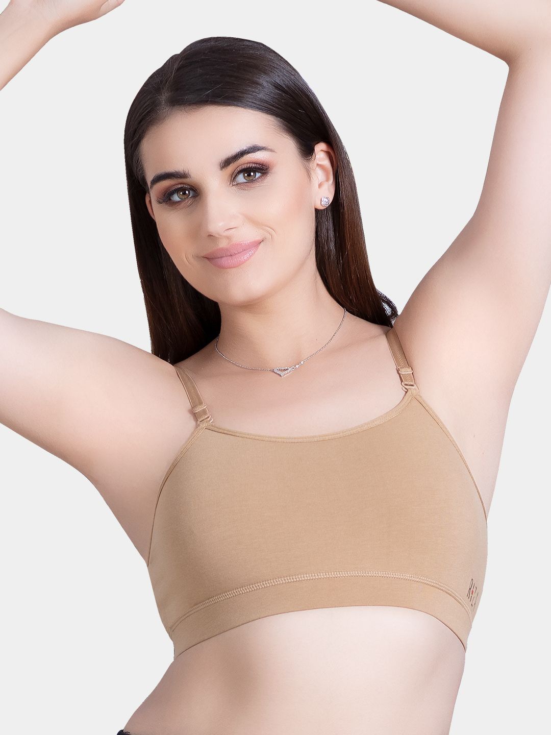 

Trylo TEEN-13 Cotton Non-Padded Non-Wired Beginners Bra, Nude