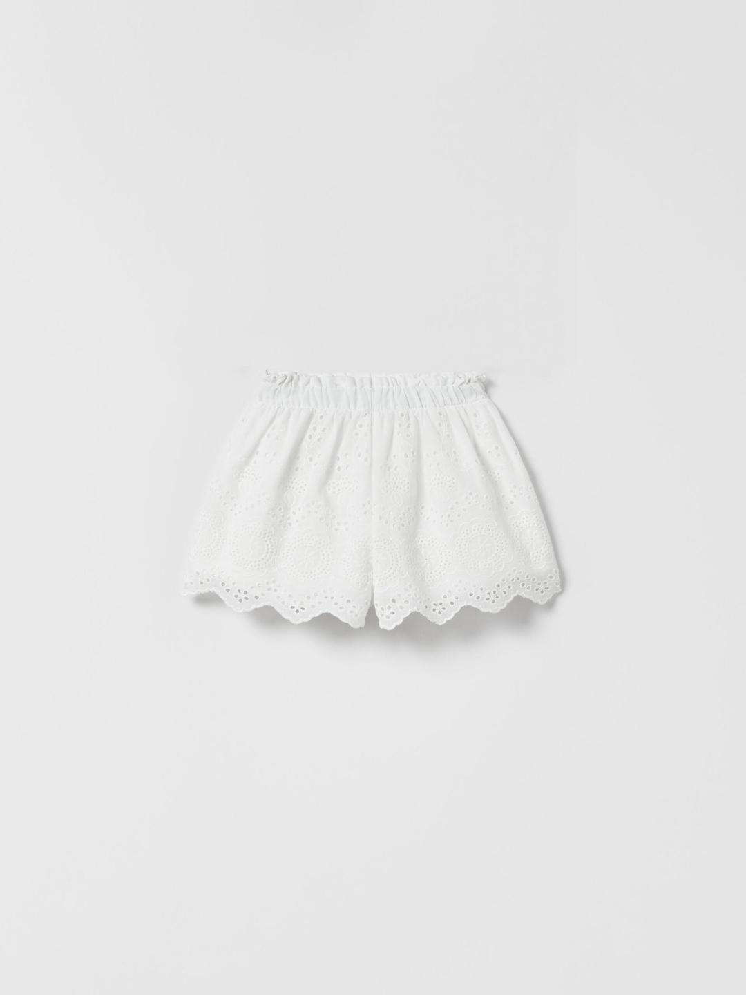 

ZARA Kids-Unisex White Shorts