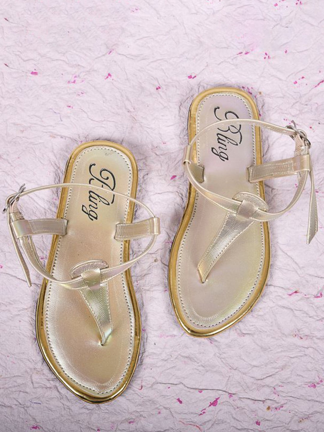 

Bling footwears Girls Ethnic Open Toe Flats, Silver