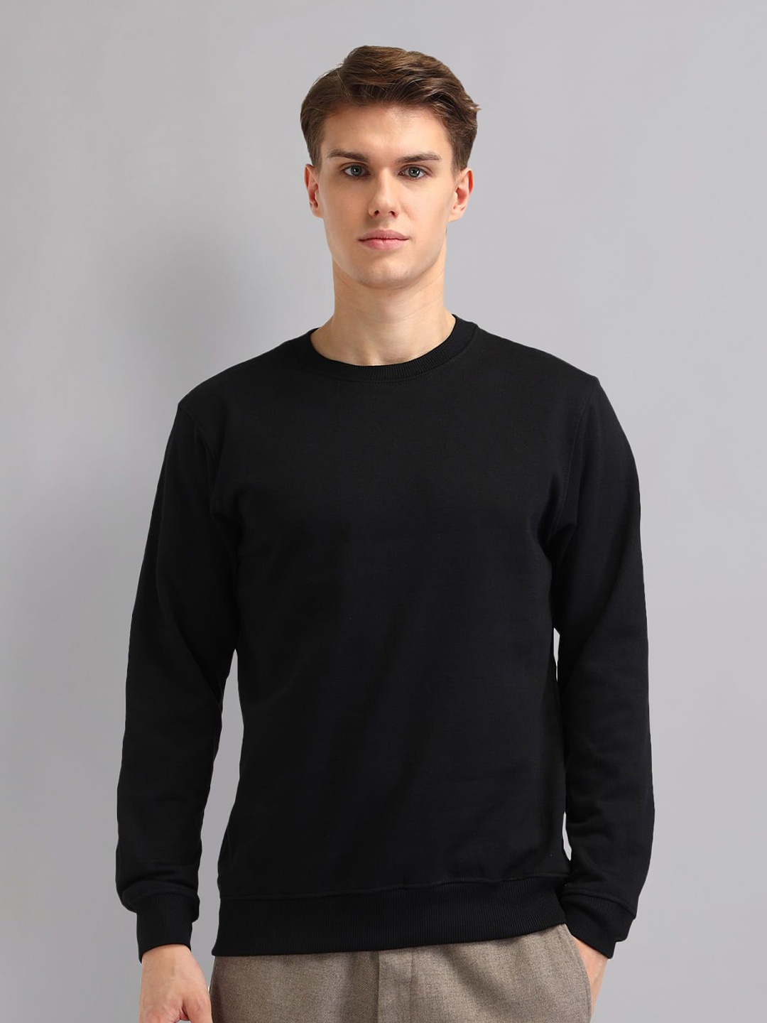 

AD By Arvind Men Cotton Sweatshirt, Black