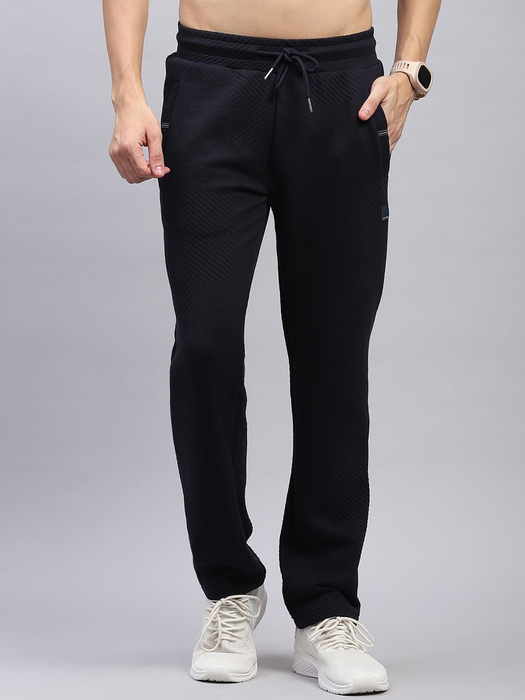 

Monte Carlo Men Mid-Rise Track Pants, Navy blue