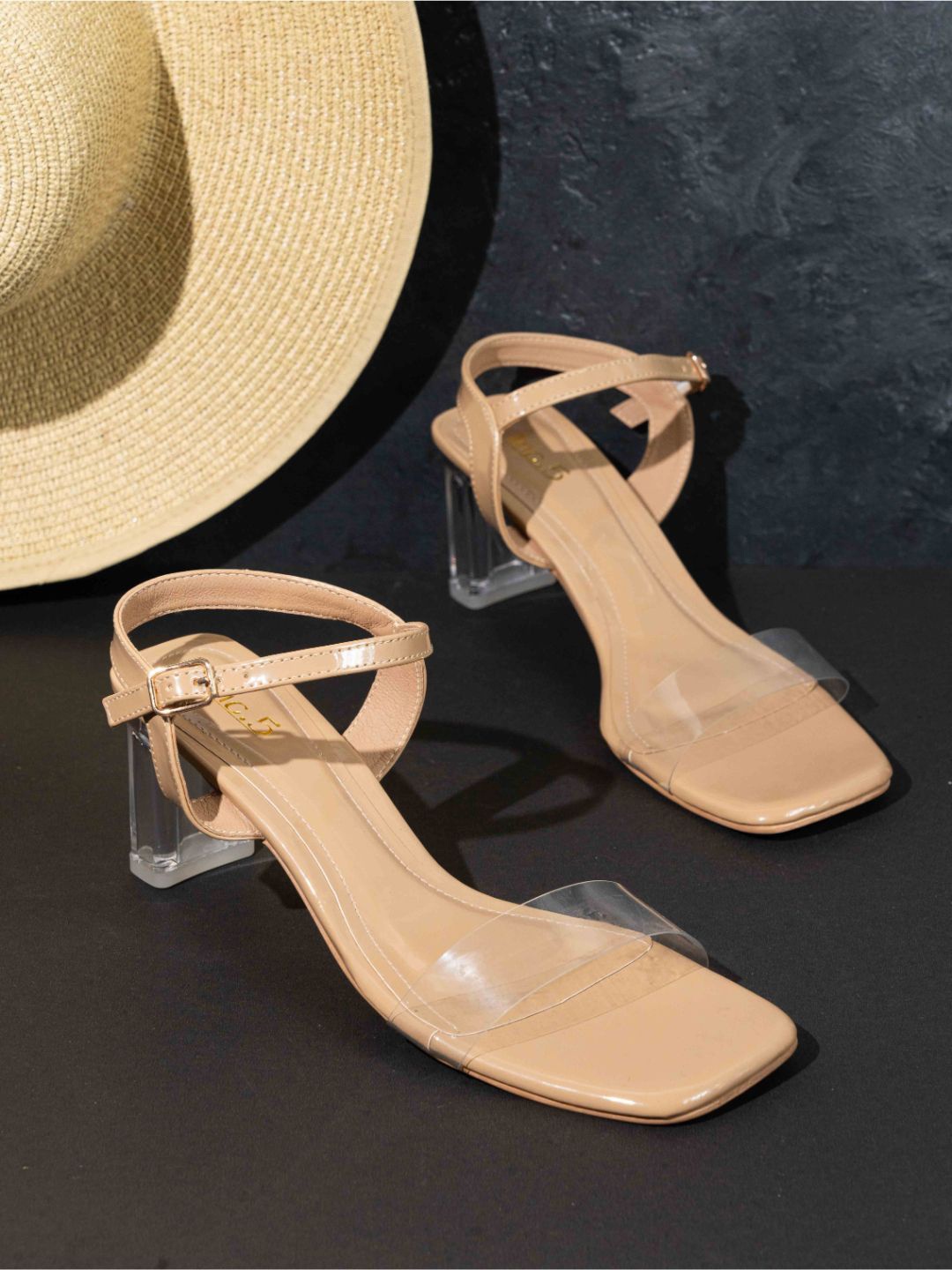 

Inc 5 Women Transparent Block Casual Sandals