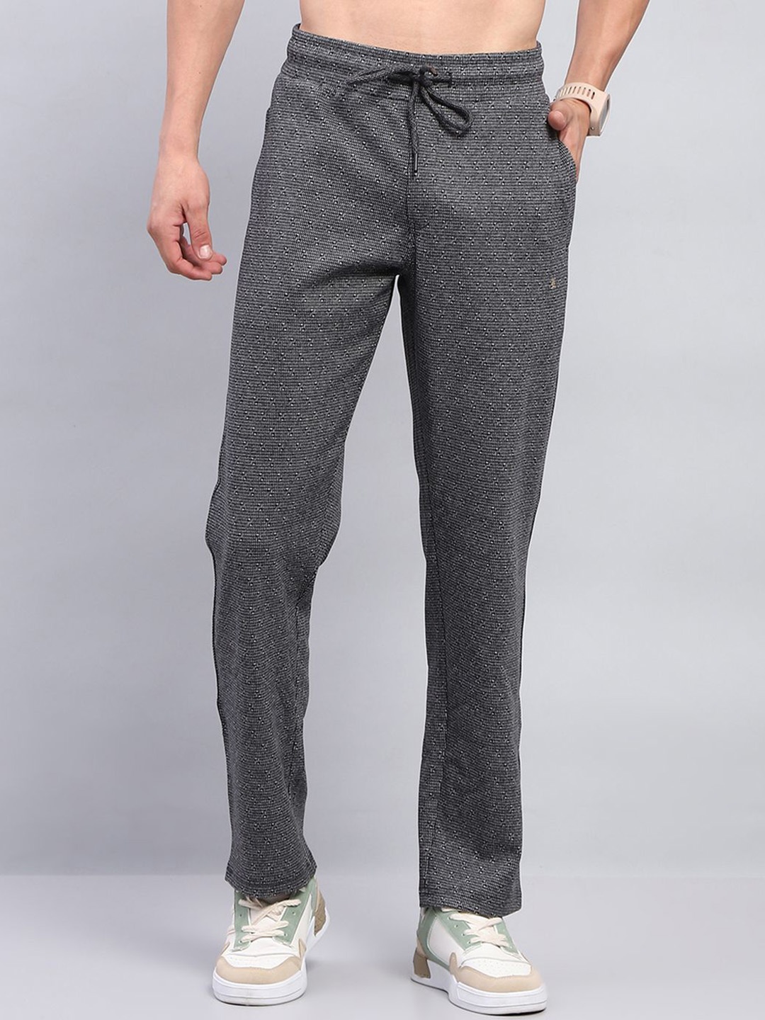 

Monte Carlo Men Mid Rise Track Pants, Black