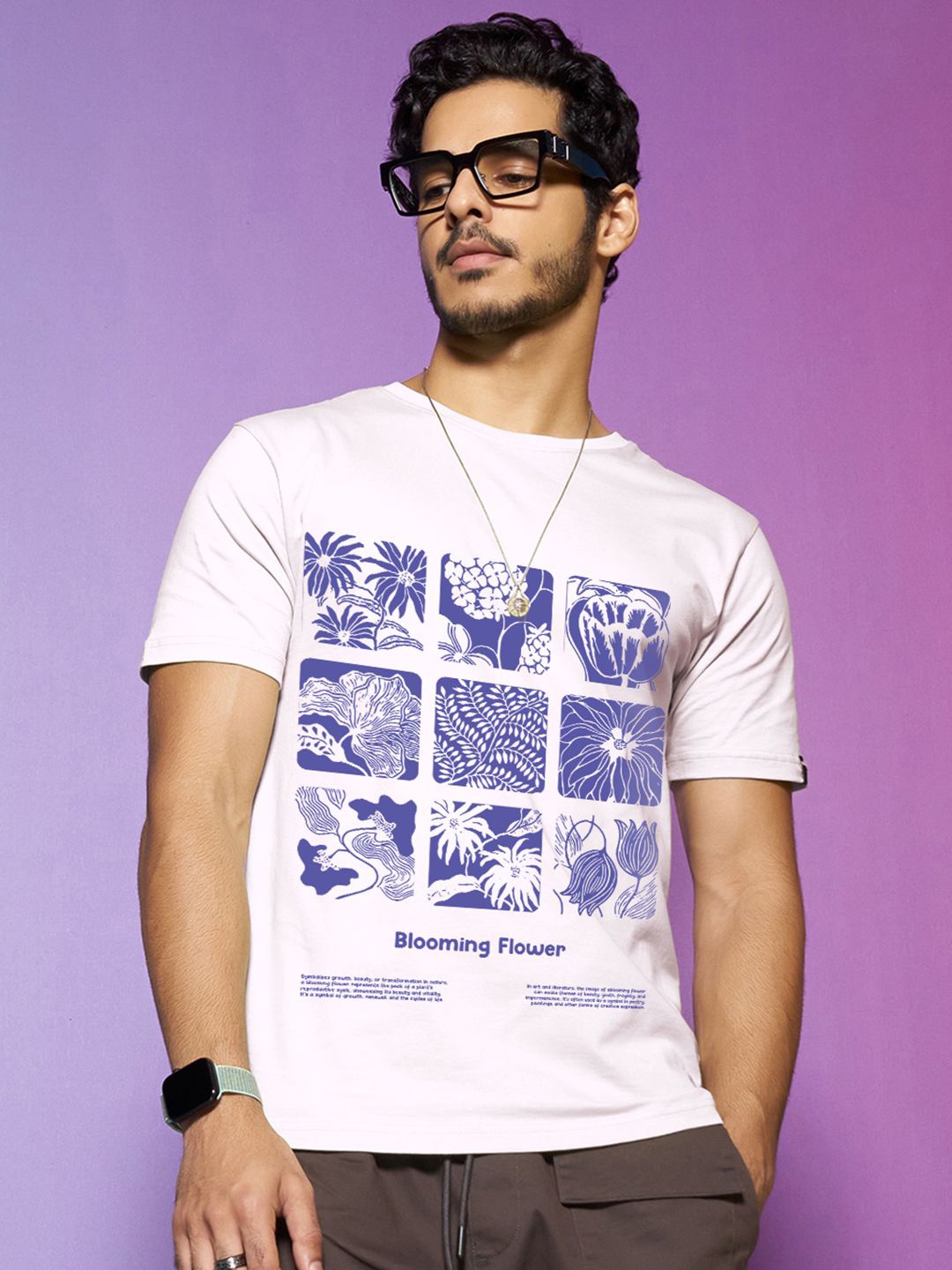 

Bewakoof Men Graphic Printed Round Neck Pure Cotton T-shirt, White