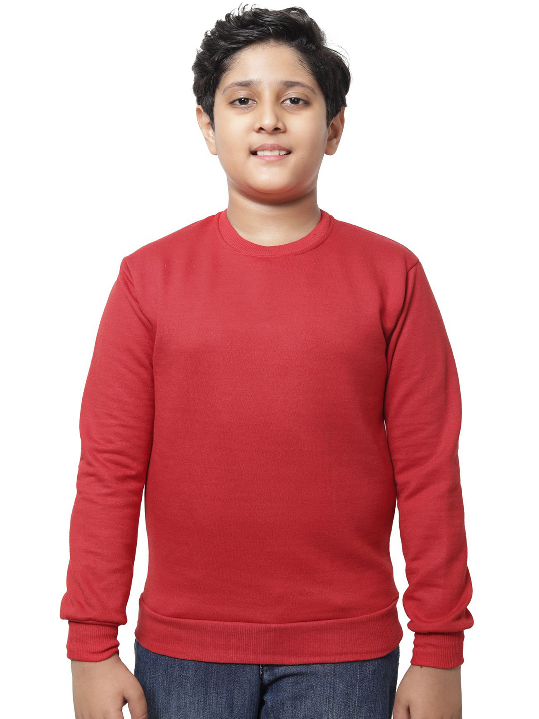 

BAESD Boys Round Neck Regular Sweatshirt, Red