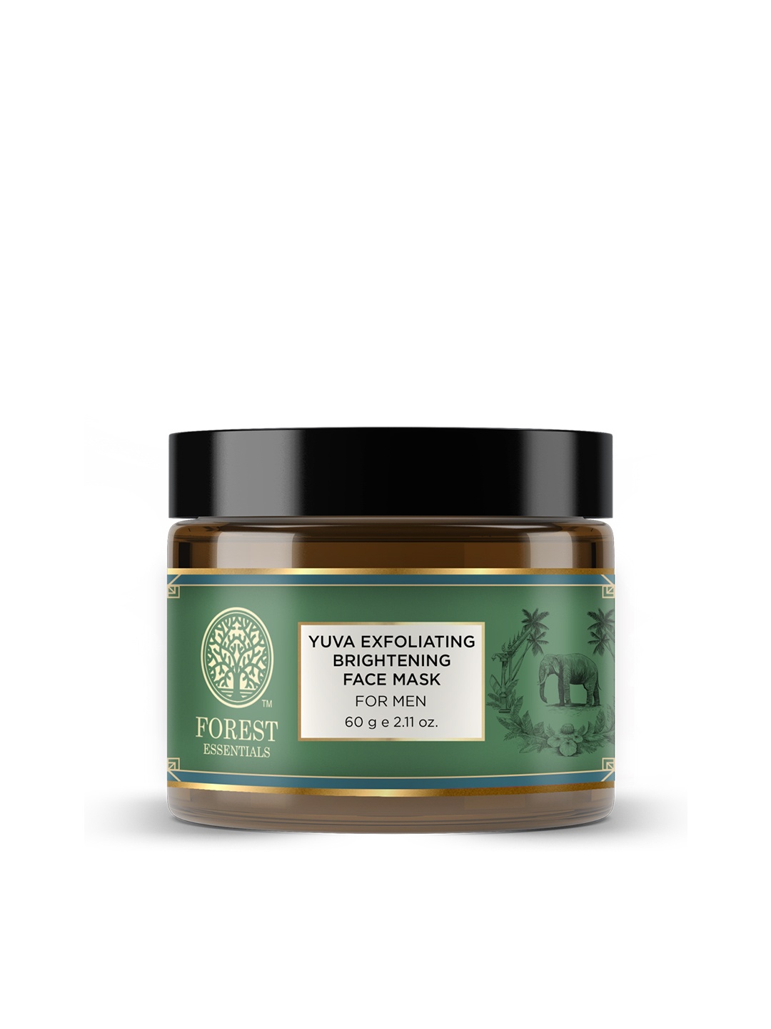 

Forest Essentials Men Yuva Exfoliating Brightening Face Mask - 60 g, Green