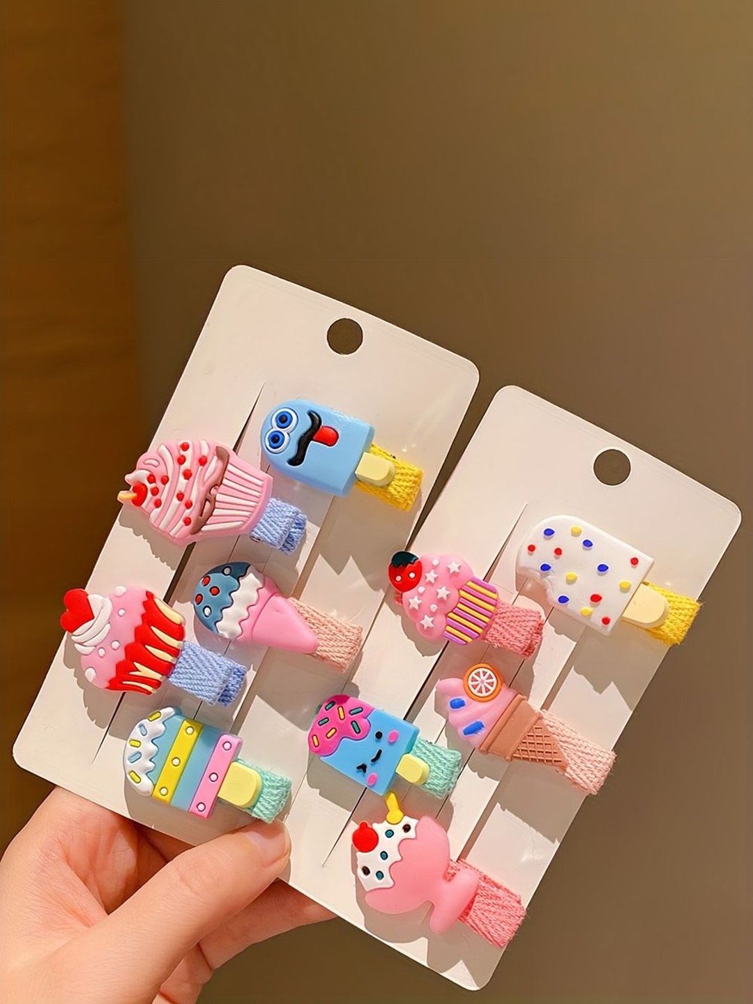 

LYTIX Girls 10 Pieces Adorable Ice Cream Hair Clips - Assorted