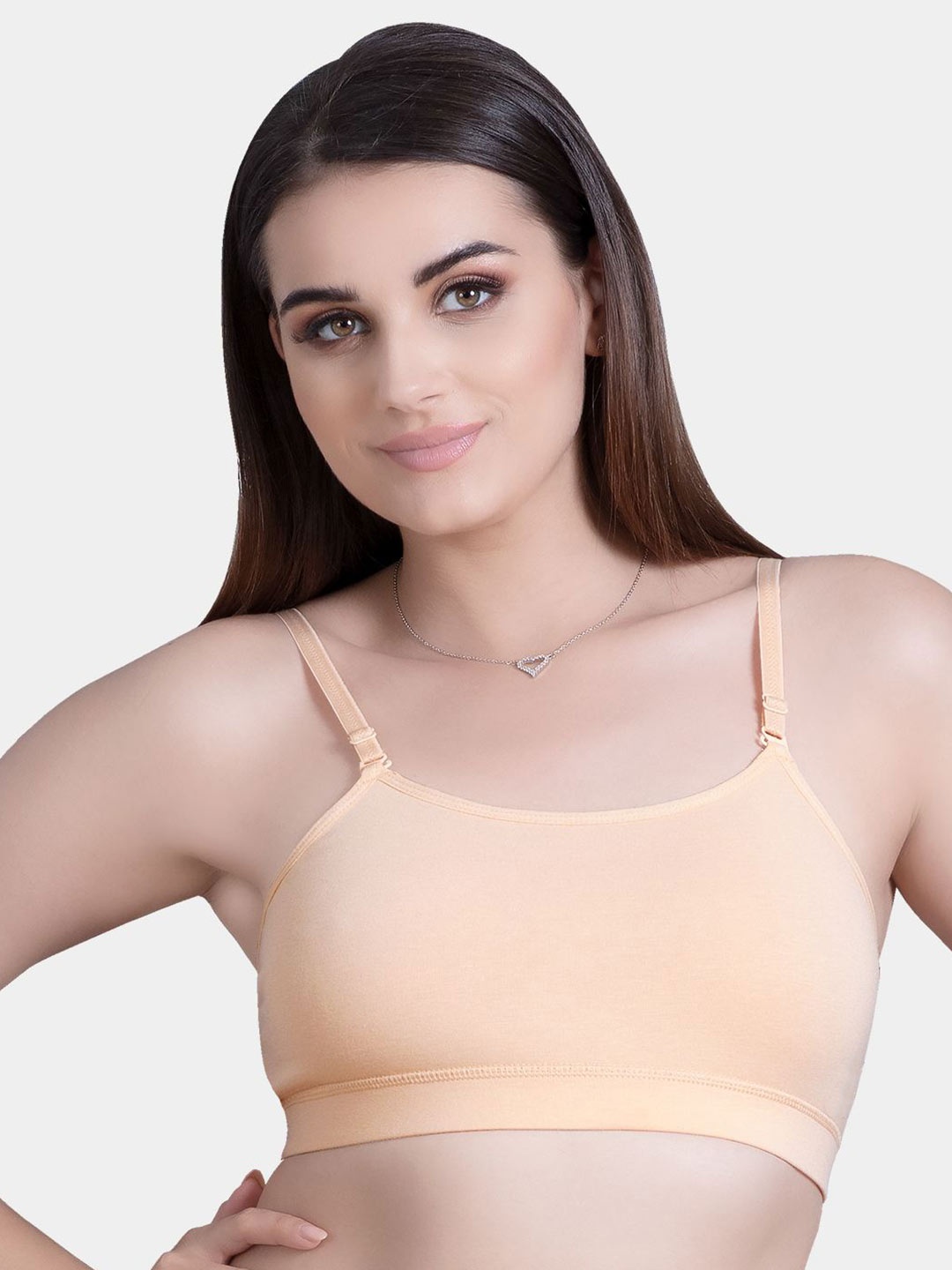 

Trylo TEEN-13 Cotton Non-Padded Non-Wired Beginners Bra, Beige