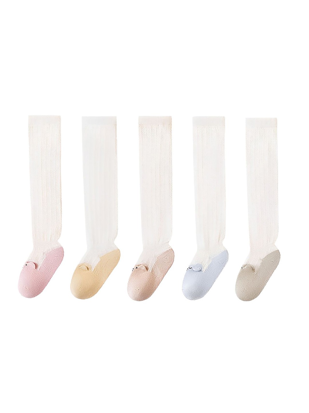 

SYGA Kids Pack Of 5 Cotton Above Knee Length Socks, Pink