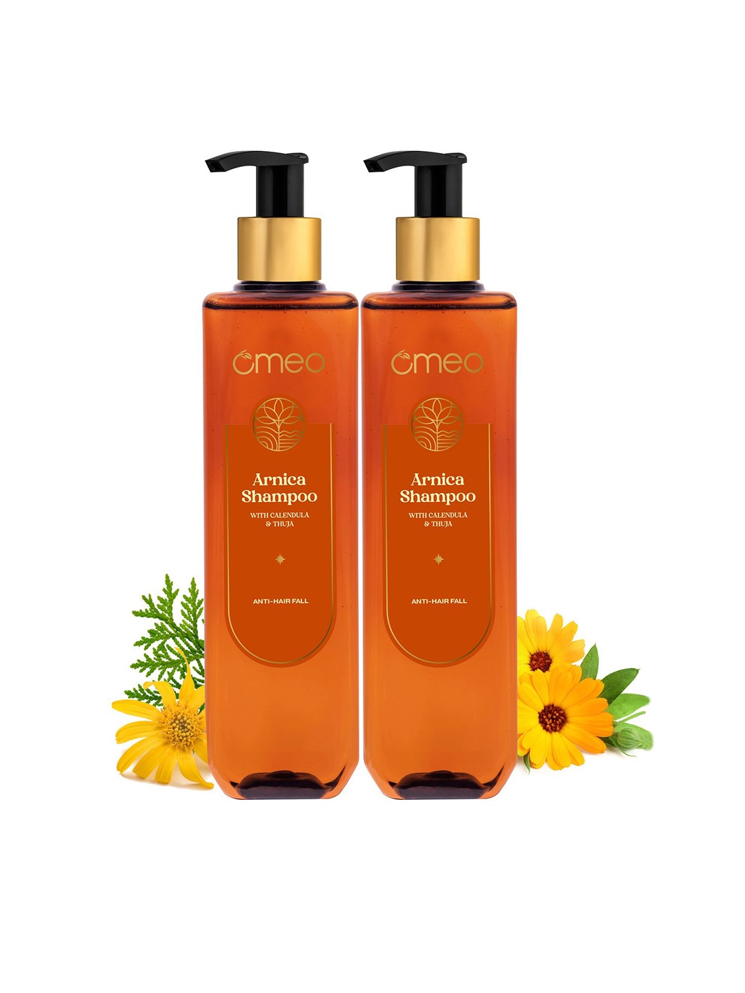 

Omeo Set Of 2 Anti hair Fall Arnica Shampoo With Thuja Extract - 180ml Each, Brown