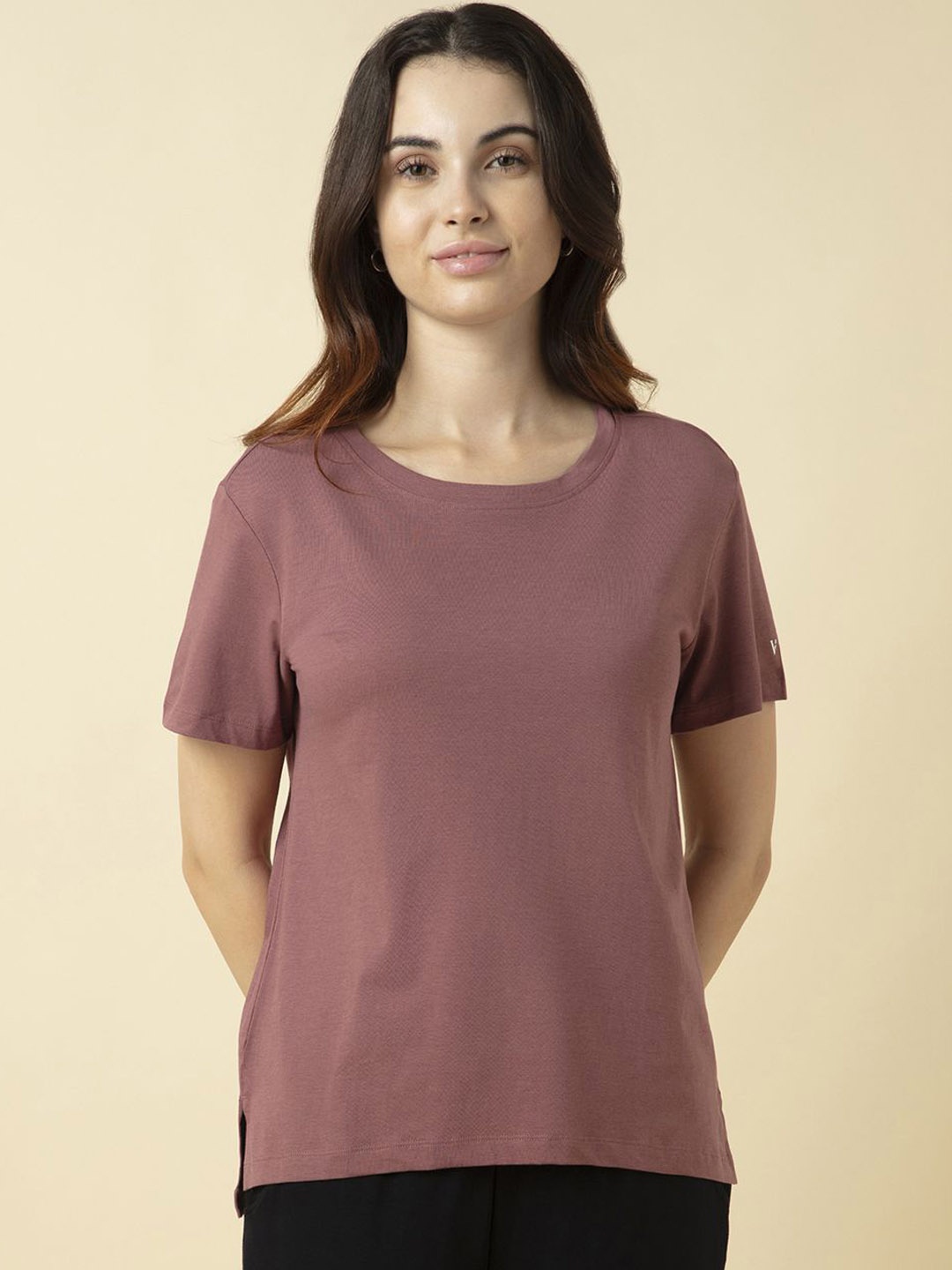 

Van Heusen Women Relax Fit Lounge T-Shirt, Mauve