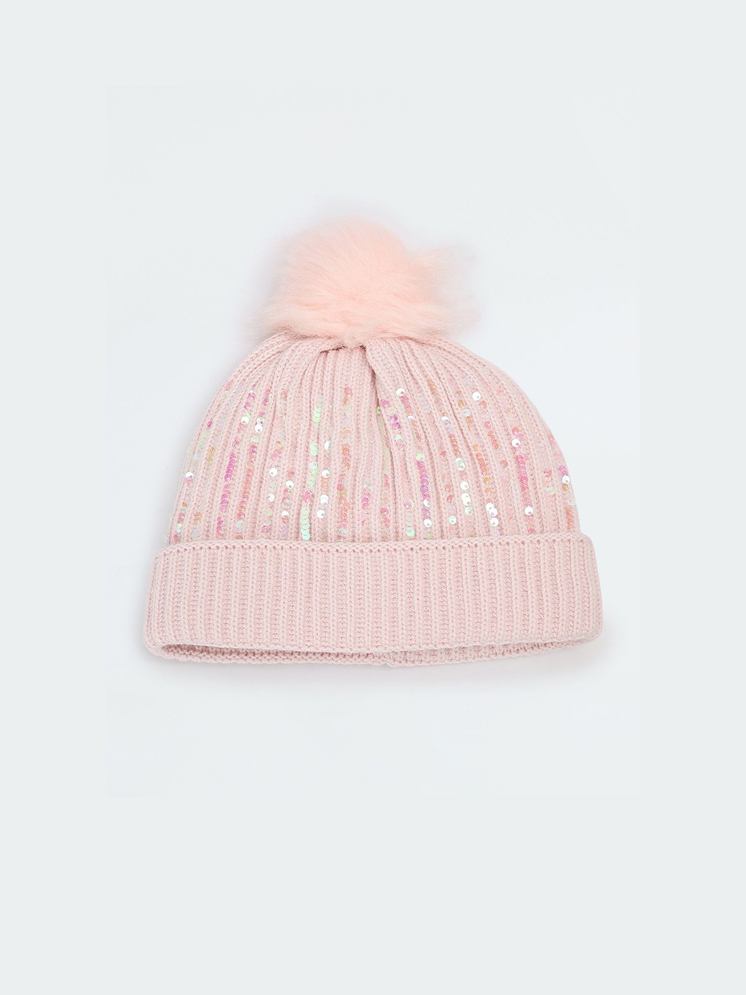 

max Girls Embroidered Beanie, Pink